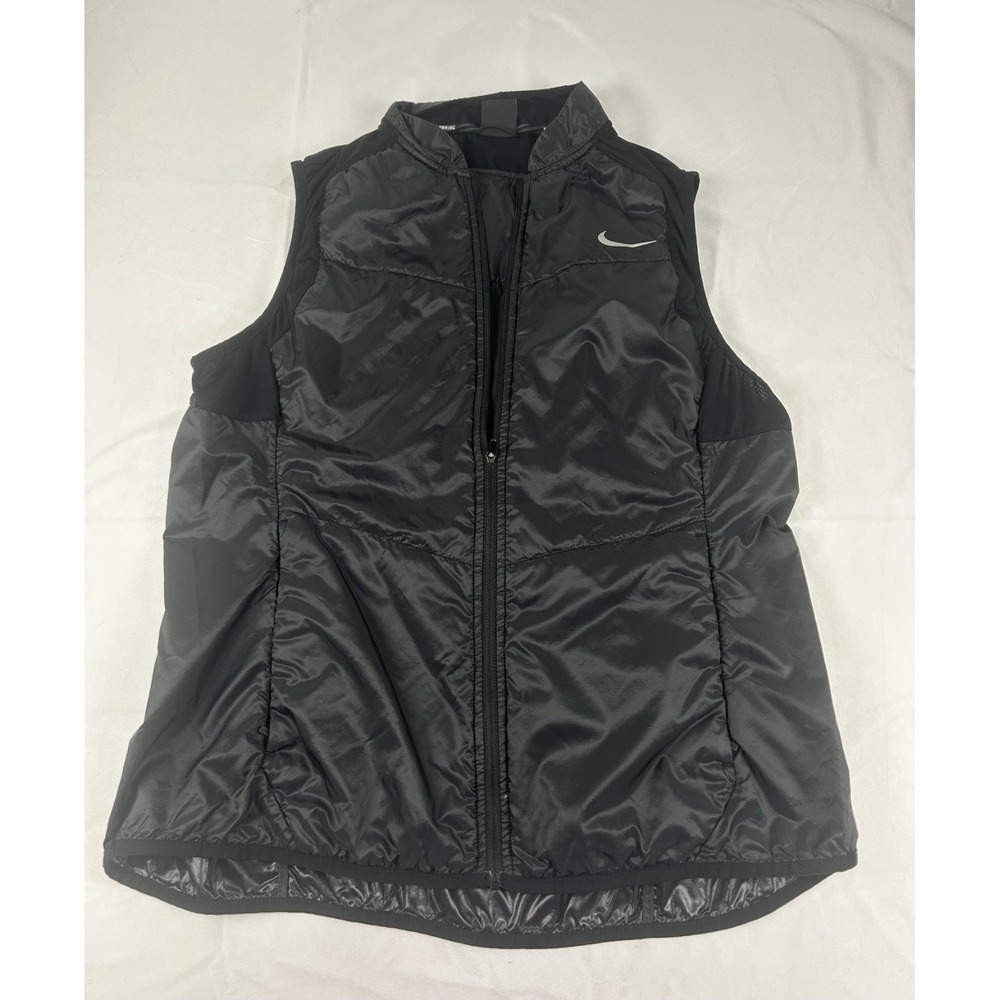 Nike Running Vest Jacket Women XLarge Down Aeroloft 800 Black Fitness 616257-010
